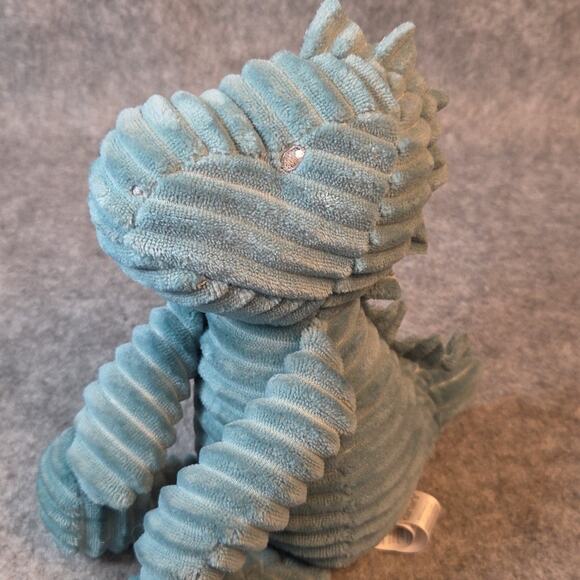 Carters Dinosaur Baby T-Rex Plush Teal Green Corduroy 8.5" Stuffed Animal Toy - Picture 10 of 11